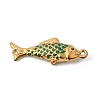 304 Stainless Steel Enamel Fish Connector Charms STAS-B128-55G-06-1