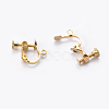 Racking Plated Brass Clip-on Earring Findings KK-P169-01G-2