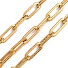 304 Stainless Steel Textured Paperclip Chains CHS-H118-09G-1