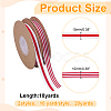 2 Rolls 2 Styles Polyester Striped Ribbon OCOR-ME0001-98-2
