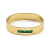 304 Stainless Steel Pave Cubic Zirconia Hinged Bangles for Women BJEW-D044-04G-01-2
