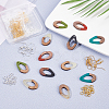 DIY 6 Pairs Teardrop Resin & Walnut Wood Earring Makings DIY-FH0001-90-5