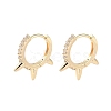 Brass Micro Pave Cubic Zirconia Hoop Earrings EJEW-P259-14G-1