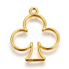 Zinc Alloy Open Back Bezel Pendants PALLOY-WH0038-03G-1
