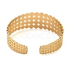 304 Stainless Steel Flat Round Cuff Bangles BJEW-G694-05G-3