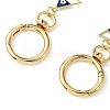 Alloy Evil Eye Enamel Link Bag Extender Chains AJEW-BA00132-02-4