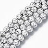Electroplated Natural Lava Rock Beads Strands G-S352-30B-06-1