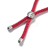 Twisted Nylon Cord Silder Bracelets DIY-B066-03P-21-2