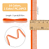 14Pcs 14 Colors Polycotton Ribbon OCOR-FH0001-37-2