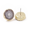 Natural Dyed Quartz Stud Earrings EJEW-P166-B01-2
