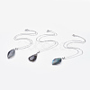 Brass Pendant Necklaces NJEW-JN02046-1