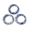 Natural Blue Spot Jasper Plain Band Ring RJEW-P044-01A-02-1