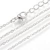 Iron Cable Chains Necklace Making MAK-R016-45cm-P-1