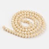 Electroplate Opaque Solid Color Glass Beads Strands X1-EGLA-A034-P6mm-L14-2