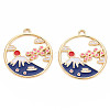 Alloy Enamel Pendants X-ENAM-S126-112-NR-2