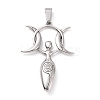 304 Stainless Steel Manual Polishing Big Pendants X-STAS-G276-07P-2