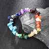 Chakra Gemstone Stretch Bracelets BJEW-JB02288-02-6
