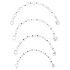 4Pcs 4 Style Acrylic Beaded Knitting Row Counter Chains with Alloy Sheep Charm HJEW-AB00664-1