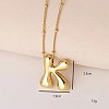 Simple and Stylish Brass Letter Pendant Satellite Chain Necklaces for Women Men GF2554-11-1