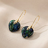 Brass & Imperial Jasper Dangle Earrings WGB0E66-02-1