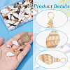 120Pcs 3 Styles Shell Pendants PALLOY-HY00003-5