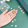 12Pcs 2 Styles Brass Stud Earring Findings KK-UN0001-09-2