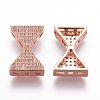 Brass Micro Pave Cubic Zirconia Pendants ZIRC-G092-20RG-1