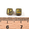 Plating Acrylic Beads OACR-N140-01G-P-3