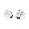 Mother's Day Tibetan Style Alloy European Beads MPDL-F021-01AS-2
