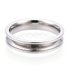 201 Stainless Steel Grooved Finger Ring Settings X-STAS-WH0039-11A-P-1