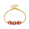 Brass European Bracelets BJEW-C080-03G-06-1
