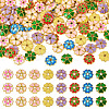 160Pcs 8 Colors Alloy Enamel Bead Caps FIND-TA0008-39-1
