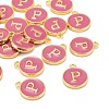 Golden Plated Alloy Enamel Charms ENAM-S118-08P-4