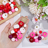 20Pcs 5 Colors Imitation Mink Fur European Beads FIND-PA0001-62B-3