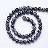 Natural Snowflake Obsidian Beads Strands G-D855-11-8mm-2