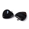 Natural Black Banded Agate(Dyed & Heated) Pendants G-T143-51A-2