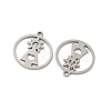 201 Stainless Steel Laser Cut Pendants STAS-P428-10P-03-2