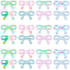 48Pcs 8 Colors Printed Opaque Acrylic Beads MACR-SC0002-64-7
