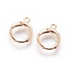 Brass Huggie Hoop Earring Findings KK-I649-08G-NF-2