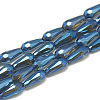 Electroplate Glass Beads Strands EGLA-Q099-C03-1