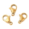 Ion Plating(IP) 304 Stainless Steel Lobster Claw Clasps Hand Polished STAS-AB11-G-01-1