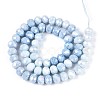 Anti-Tarnish Electroplate Rondelle Glass Beads Strands EGLA-T021-8mm-17-02-3