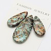 Assembled Synthetic Dyed Gemstone and Bronzite Pendant Sets G-L359-02-2
