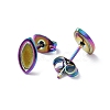 Ion Plating(IP) 304 Stainless Steel Stud Earring Finding EJEW-I285-02MC-2