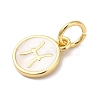 Real 18K Gold Plated Brass Enamel Charms KK-L216-001G-A02-2