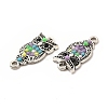 Alloy Jet Rhinestone Connector Charms FIND-H039-14AS-A-3