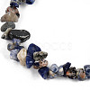 Unisex Chip Natural Sodalite Beaded Stretch Bracelets BJEW-S143-21-3