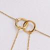 3Pcs Stainless Steel Double Ring Feather Tassel Y Necklaces for Women GZ5002-3