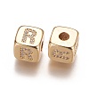 Brass Micro Pave Cubic Zirconia Beads KK-K238-16G-R-2