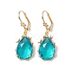 Glass Leverback Earring EJEW-C077-02KCG-02-1